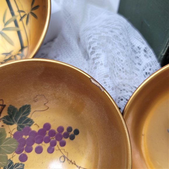 Vintage Wood Lacquer Bowl Set 11 Pc Set SZK - Picture 14 of 16